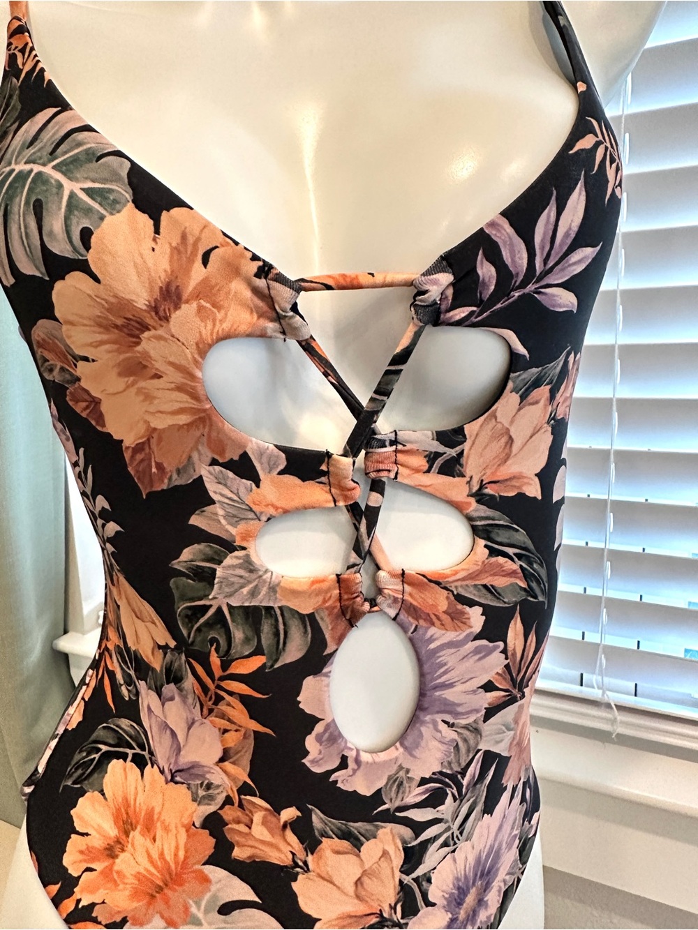 L*Space Topanga One-Piece Swimsuit in a black floral print - Picture 2 of 7